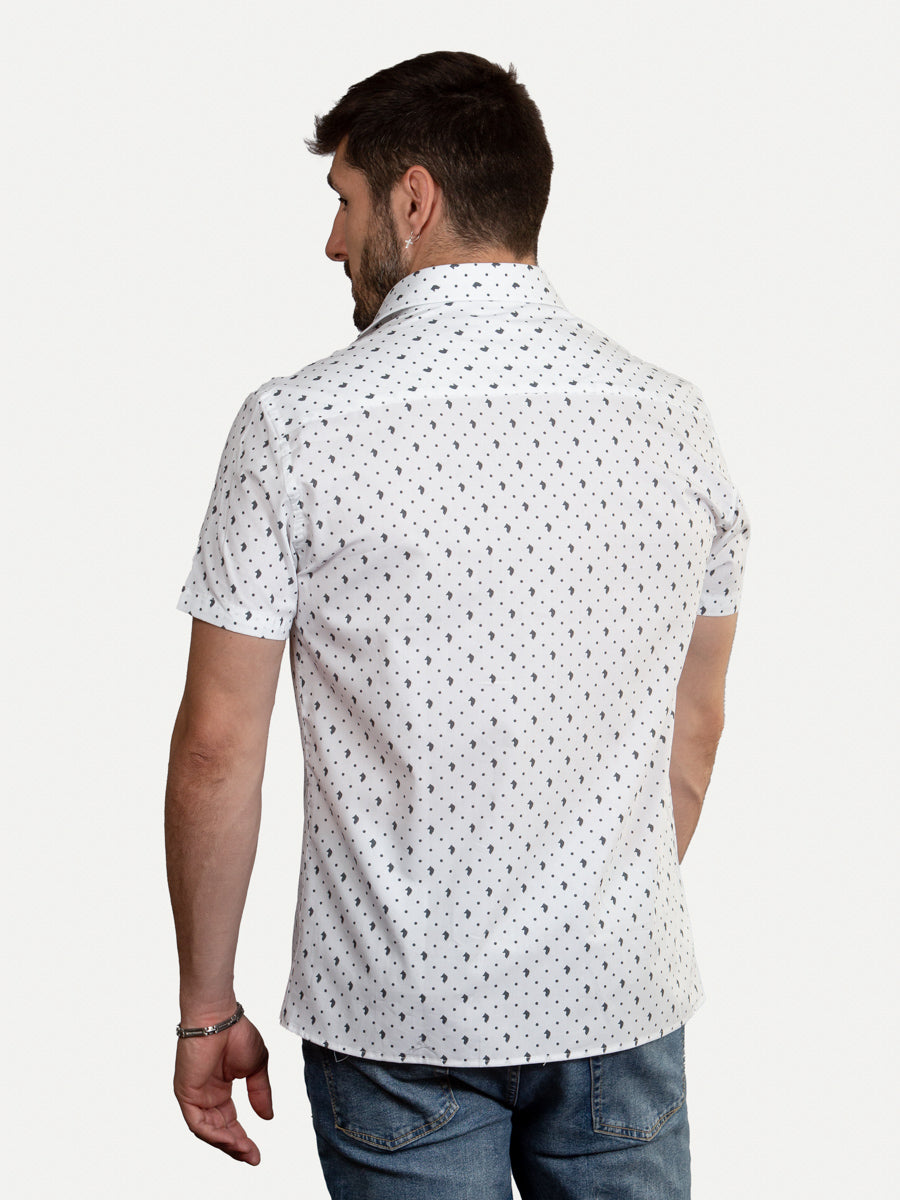 Camisa de Manga Corta Wolf de Algodón Orgánico