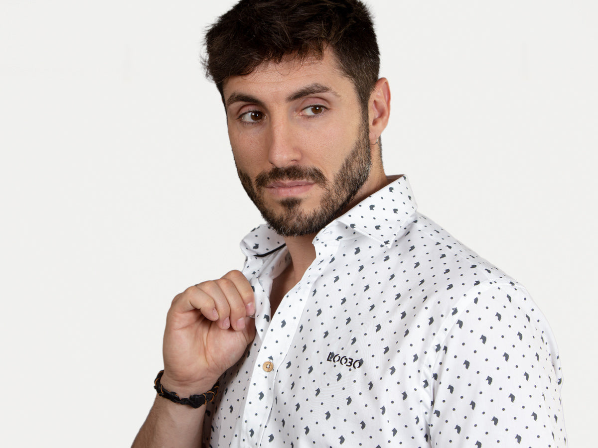 Camisa de Manga Corta Wolf de Algodón Orgánico